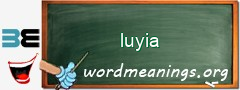 WordMeaning blackboard for luyia